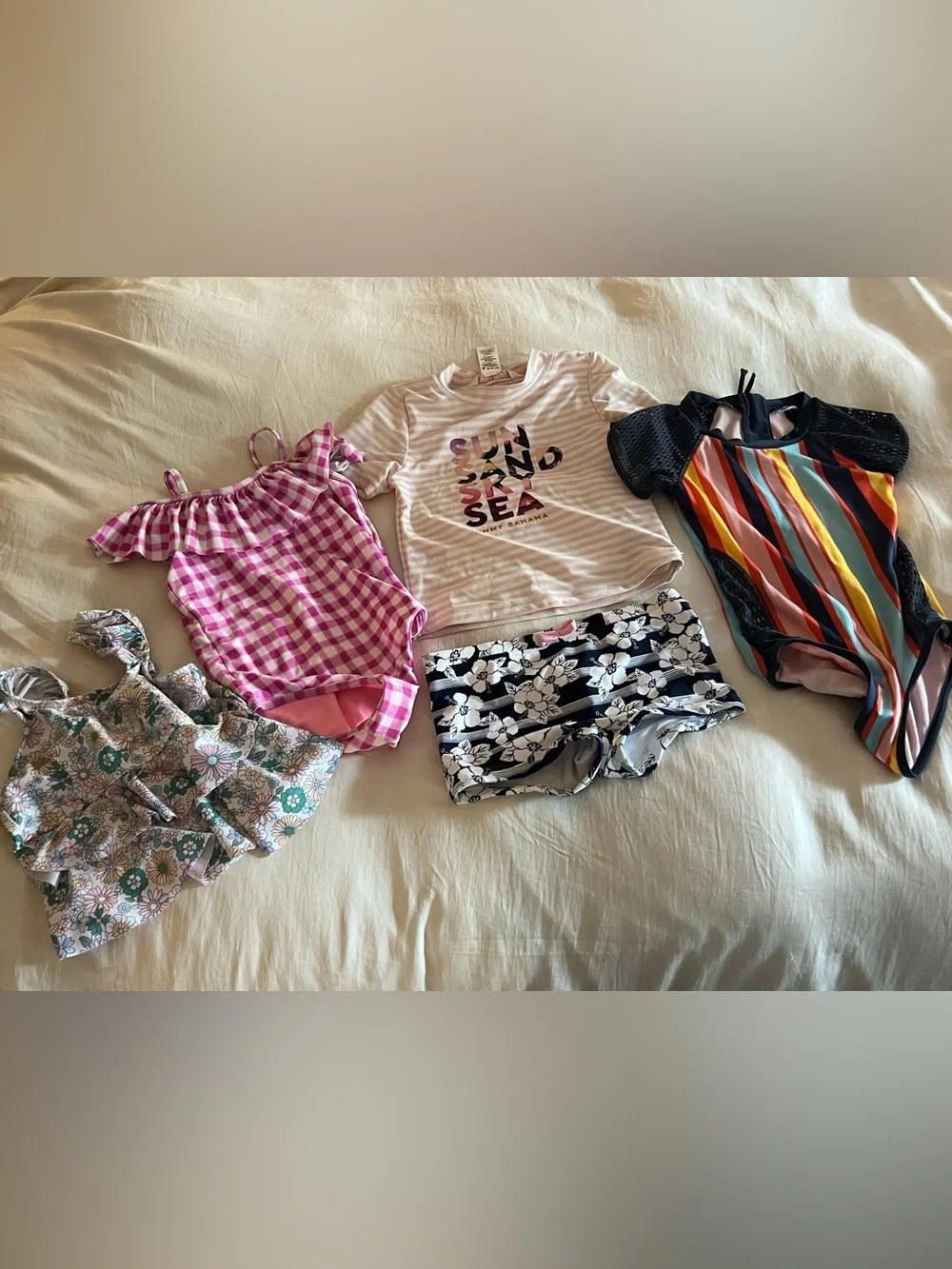 14 piece swim/bathing suit lot! Girls sizes 6-8